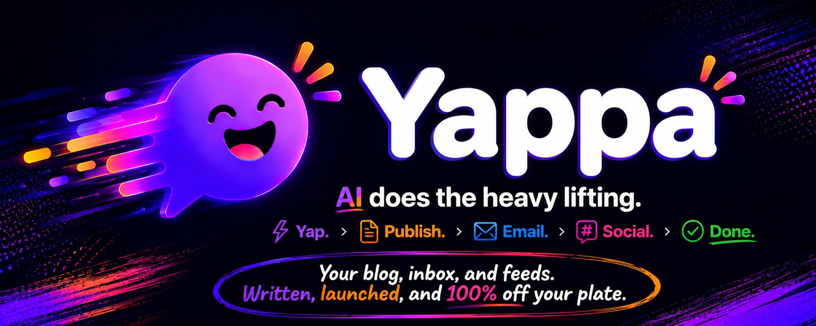 Yappa — Yap. Publish. Email. Social. Done.