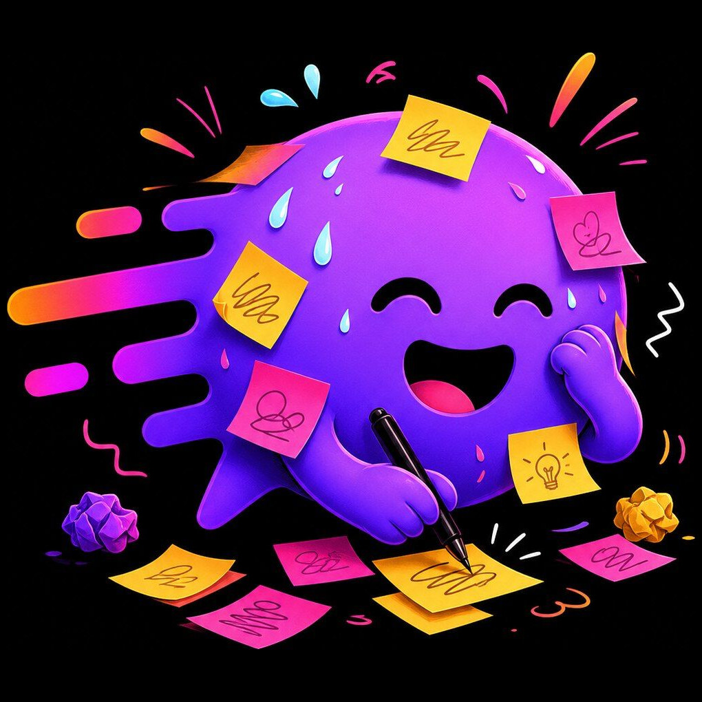 The Yappa mascot turning ideas and notes into published content.